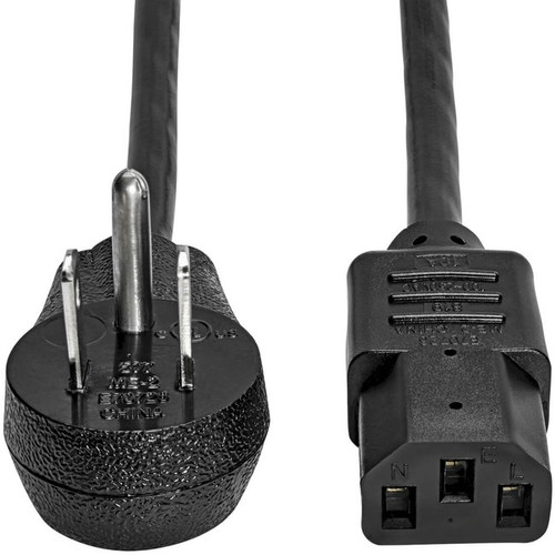 Eaton Tripp Lite Series Desktop Computer AC Power Cord, Right-Angle NEMA 5-15P t