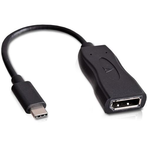 V7 Black USB Video Adapter USB-C Male to DisplayPort Female - USB Type C Male -
