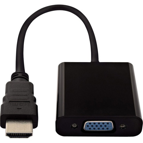 V7 Black Video Adapter HDMI Male to VGA Female - 3.94" HDMI/VGA Video Cable for