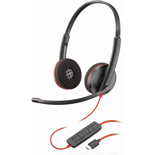 Poly Blackwire C3220 Headset - Stereo - Mini-phone (3.5mm), USB Type C - Wired -