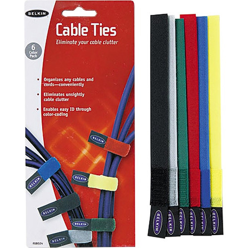 Belkin Cable Ties 8 Inch - Cable Tie - Black - 1