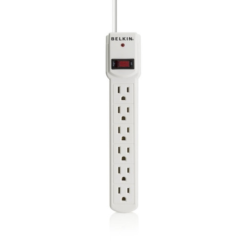 Belkin 6-Outlet Surge Protector with 3-foot Power Cord - 6 x AC Power - 300 J -