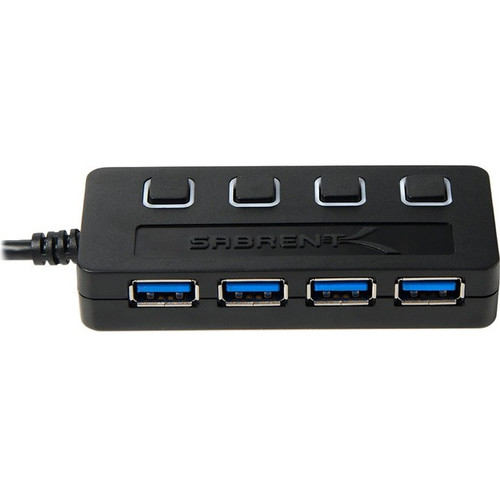 Sabrent 4-Port USB 3.0 Hub with Power Switches - USB - External - 4 USB Port(s)