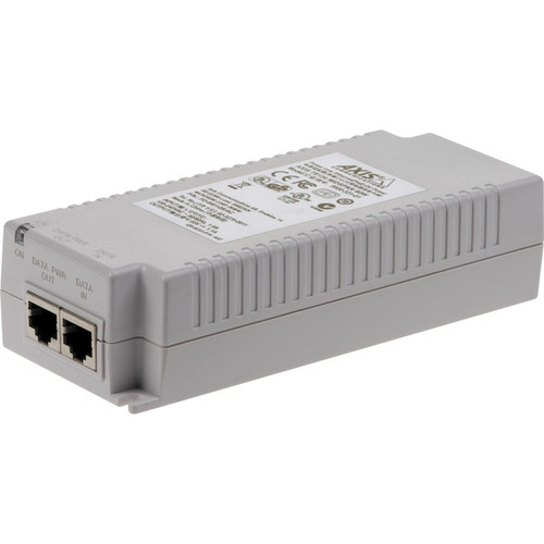 AXIS T8134 60 W Midspan - 120 V AC, 230 V AC Input - 1 x 10/100/1000Base-T Outpu