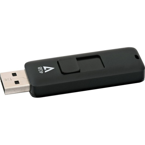 V7 4GB USB 2.0 Flash Drive - With Retractable USB connector - 4 GB - USB 2.0 - B