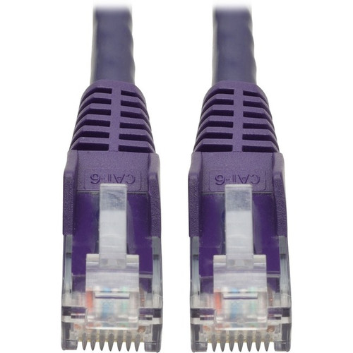 Tripp Lite Cat6 Gigabit Snagless Molded (UTP) Ethernet Cable (RJ45 M/M) PoE Purp