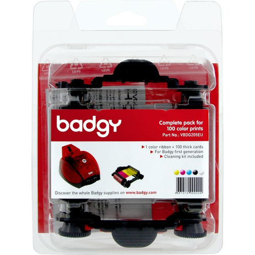 Evolis Badgy-Basic, Thick Consumable Kit - Compatible with original Badgy-Basic