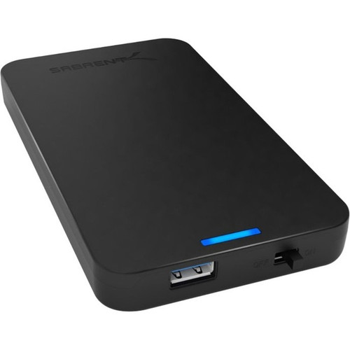 Sabrent EC-UASP Drive Enclosure - USB 3.0 Host Interface External - Black - 1 x