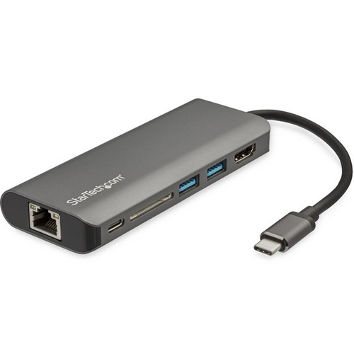 StarTech.com USB C Multiport Adapter - USB Type-C Travel Dock to 4K HDMI, 3x USB