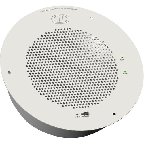 CyberData Speaker System - White - 1 Pack