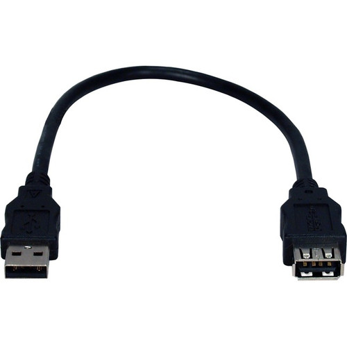 QVS USB 2.0 High-Speed Extension Cable - 1 ft USB Data Transfer Cable for Networ