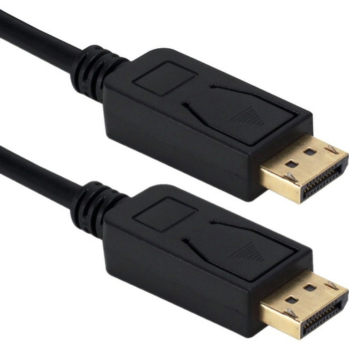 QVS 10ft DisplayPort 1.4 UltraHD 8K Black Cable with Latches - 10 ft DisplayPort