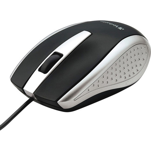 Verbatim Corded Notebook Optical Mouse - Silver - Optical - Cable - Silver - 1 P