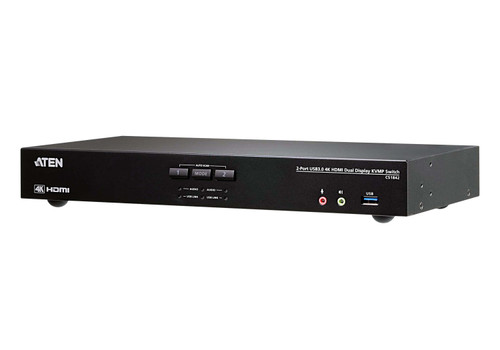 ATEN 2-Port USB 3.0 4K HDMI Dual Display KVMP Switch - 2 Computer(s) - 2 Local U