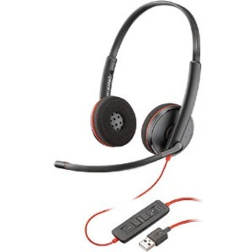 Plantronics Blackwire C3220 USB Headset - Stereo - USB Type A - Wired - 20 Hz -