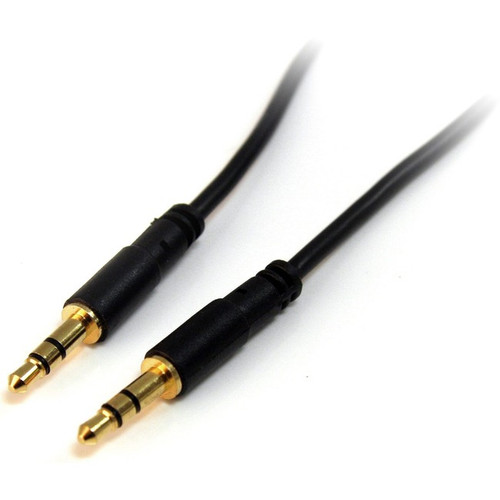 StarTech.com 3 ft Slim 3.5mm Stereo Audio Cable - M/M - Easily connect an iPod&r