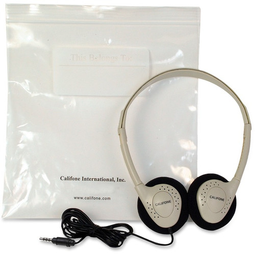 Califone CA-2 Storage Stereo Headphone - Stereo - Beige - Mini-phone (3.5mm) - W