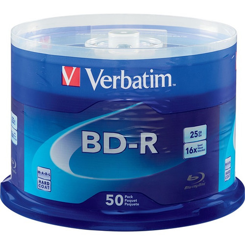 BD-R 25GB 16X with Branded Surface - 50pk Spindle - 50pk Spindle
