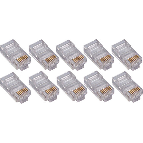 4XEM 50 Pack Cat6 RJ45 Modular Ethernet Plugs for Stranded or Solid CAT6 Cable -