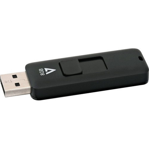 V7 8GB USB 2.0 Flash Drive - With Retractable USB connector - 8 GB - USB 2.0 - B