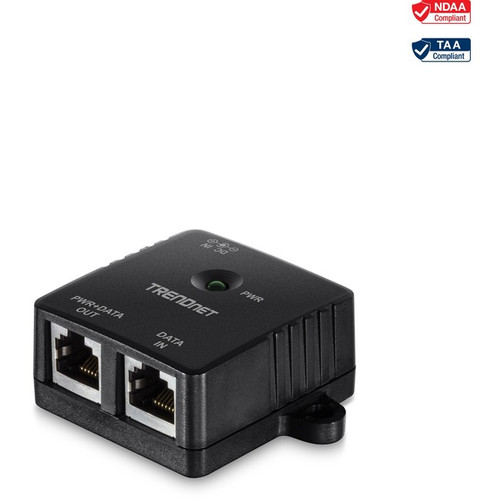 TRENDnet Gigabit Power Over Ethernet Injector, Full Duplex Gigabit Speeds, 1 x G