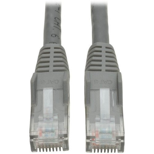Tripp Lite Cat6 Gigabit Snagless Molded (UTP) Ethernet Cable (RJ45 M/M) PoE Gray