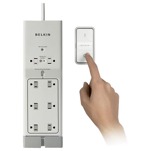 Belkin 8 Outlet Surge Protector with 4ft Power Cord - 1000 Joules - White - 8 -