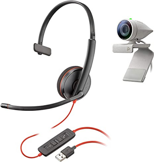 Poly Studio P5 with Blackwire 3210 Professional Webcam and Single-Ear Headset Ki