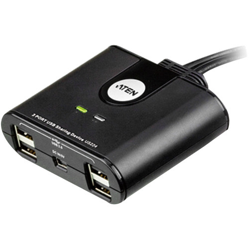 ATEN 2-Port USB Peripheral Sharing Device - USB - External - 7 USB Port(s) - 7 U