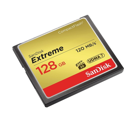 SanDisk Extreme 128 GB CompactFlash - 120 MB/s Read - 85 MB/s Write - Lifetime W