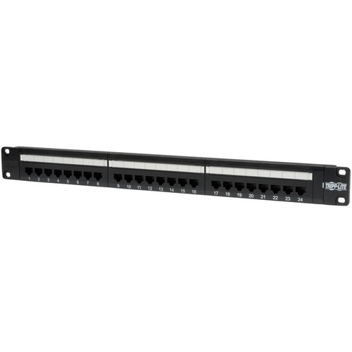 Tripp Lite by Eaton 24-Port 1U Rack-Mount Cat5e 110 Patch Panel 568B RJ45 Ethern