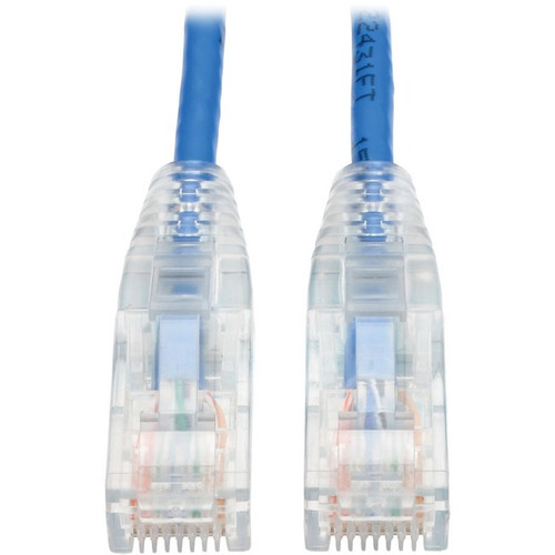 Tripp Lite Cat6 Gigabit Snagless Slim UTP Ethernet Cable (RJ45 M/M) PoE Blue 1 f
