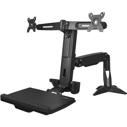 StarTech.com Sit Stand Dual Monitor Arm - Desk Mount Standing Computer Workstati