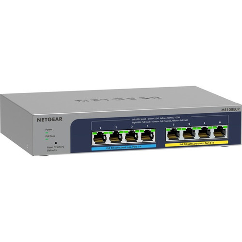 Netgear 8-port Ultra60 PoE++ Multi-Gigabit (2.5G) Ethernet Plus Switch - 8 Ports