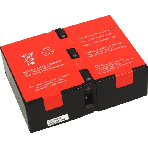 ABC RBC124 UPS Repacement Battery for APC - 9000 mAh - 12 V DC - Lead Acid - Mai