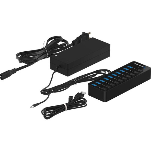 Sabrent 10-Port 60W USB 3.0 Hub with Individual Power Switches and LEDs (HB-BU10