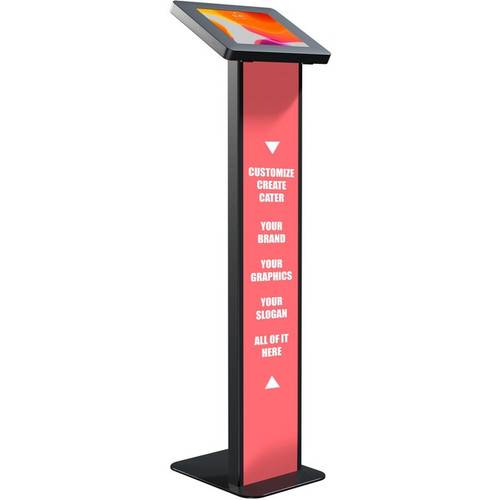 CTA Digital Customizable Premium Locking Floor Stand Kiosk with Graphic Card Slo