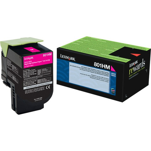 Lexmark Unison 801HM Toner Cartridge - Laser - High Yield - 3000 Pages Magenta -
