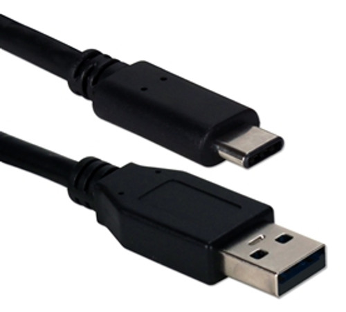 QVS 1-Meter USB-C to USB-A 2.0 Sync & Charger Cable - 3.28 ft USB Data Transfer