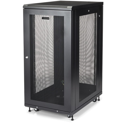 StarTech.com 24U 19" Server Rack Cabinet 4 Post Adjustable Depth 2-30" w/Casters