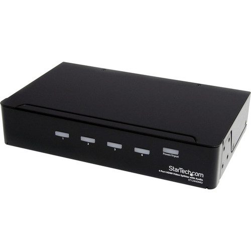 StarTech.com HDMI Splitter 1 In 4 Out - 1080p - 4 Port -Mounting Brackets - 1.3