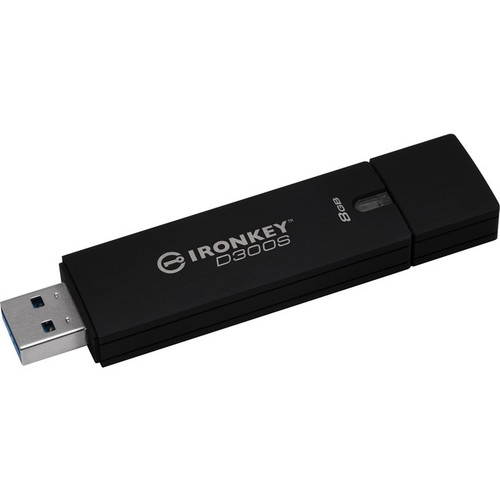 Kingston 8GB IronKey D300 D300S USB 3.1 Flash Drive - 8 GB - USB 3.1 - Anthracit