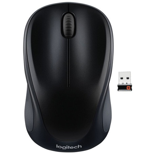 Logitech M317 Mouse - Optical - Wireless - Black - 1 Pack - USB - Scroll Wheel -