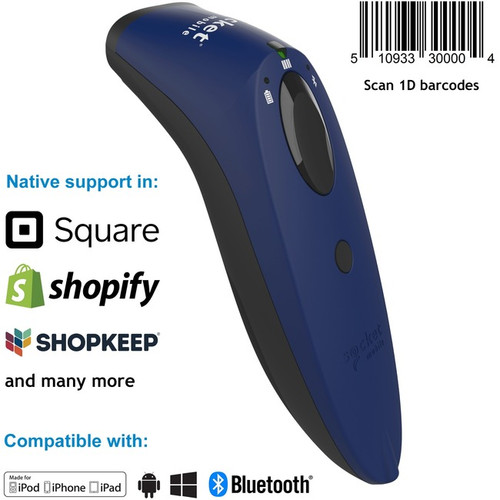 SocketScan&reg; S730, 1D Laser Barcode Scanner, Blue, Blue - S730, 1D Laser Blue