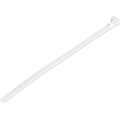 4XEM 100 Pack 5" Reusable Cable Ties - White Medium Nylon/Plastic Zip Tie - Cabl