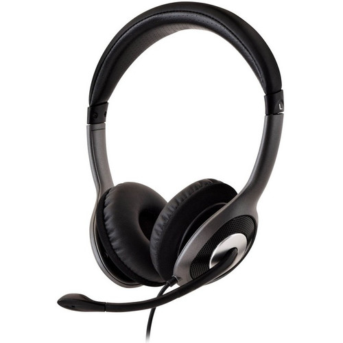 V7 Deluxe USB Stereo Headphones with Microphone - Stereo - USB - Wired - 32 Ohm
