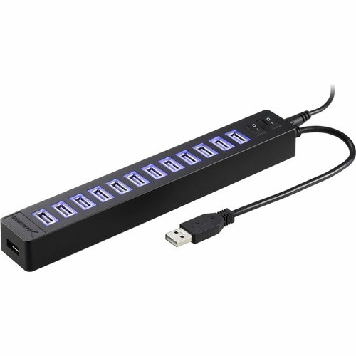 Sabrent 13-Port USB 2.0 Hub with Power Adapter - USB - External - 13 USB Port(s)