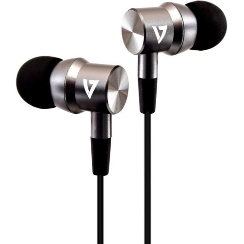 V7 Noise Isolating Stereo Earbuds with Microphone - Stereo - Mini-phone (3.5mm)