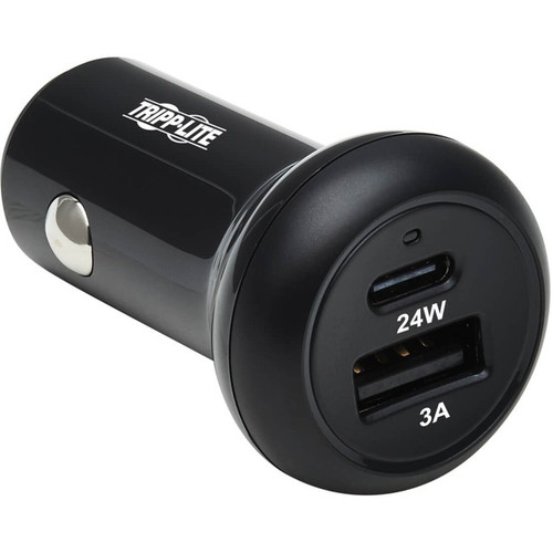 Tripp Lite by Eaton Dual-Port USB Car Charger with 24W Charging - USB-C (24W) PD