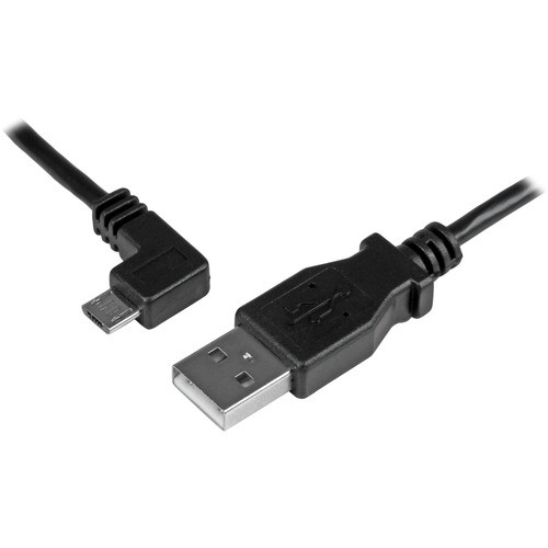 StarTech.com 2m 6 ft Left Angle Micro-USB Charge-and-Sync Cable M/M - USB 2.0 A